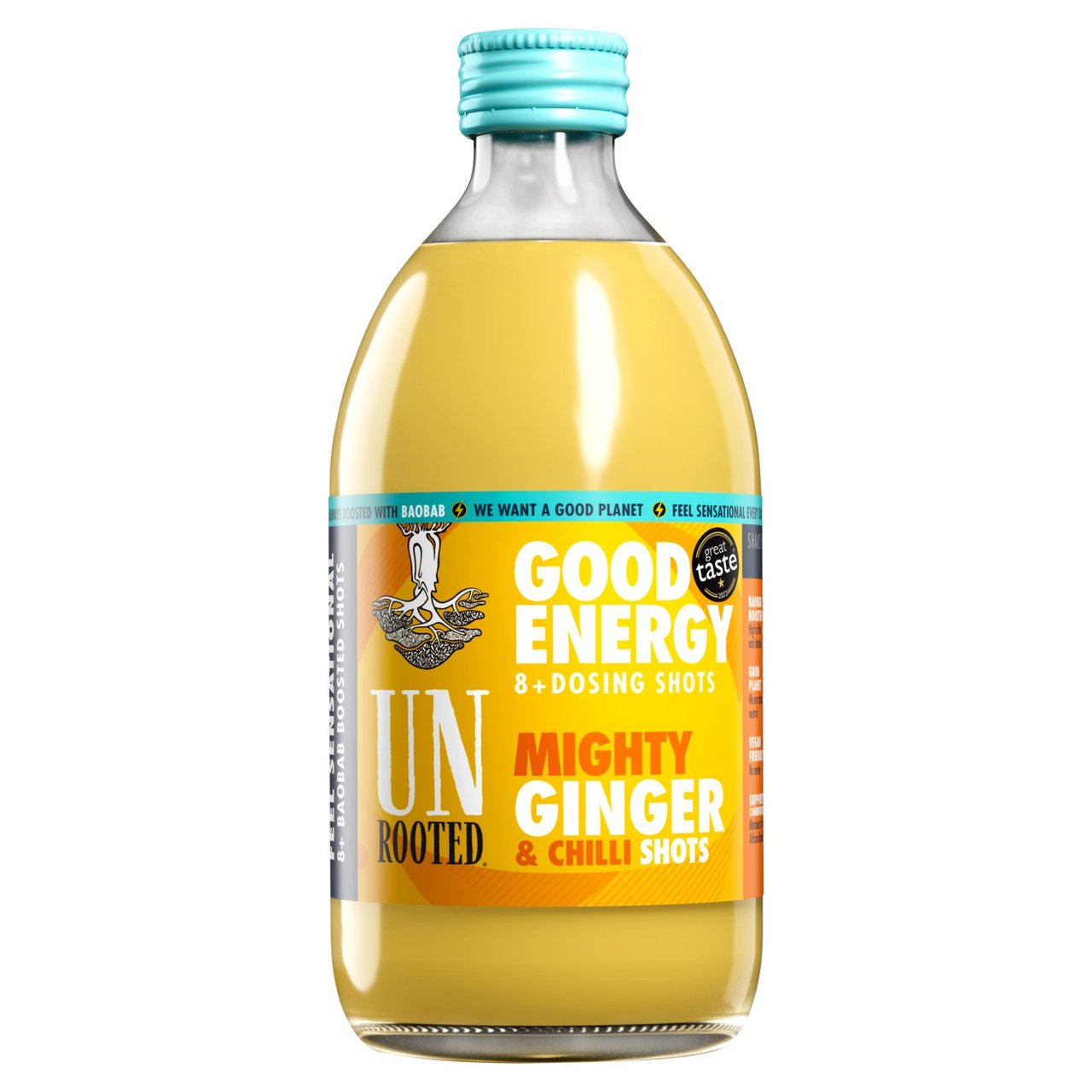 Unrooted Drinks Good Energy Mighty Ginger & Chilli Dosing 8 Shots